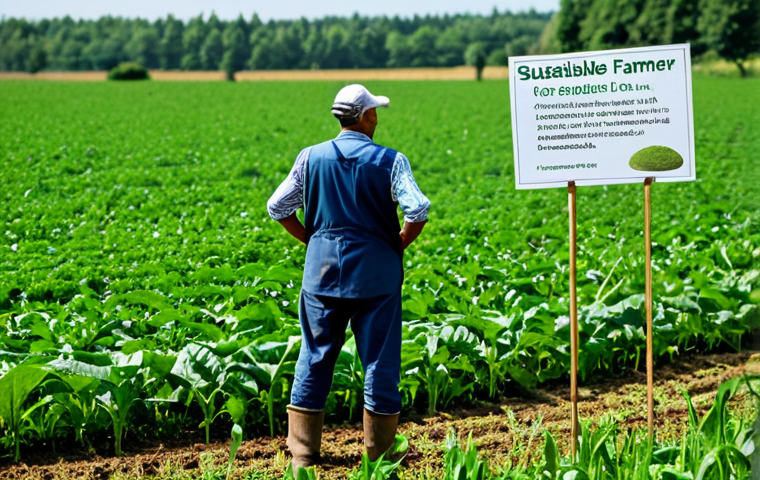 유기농업 자격 취득 후 직업 - **Image Prompt 1: Transition to Organic Farming**
"A seasoned farmer, fully clothed in modest work ...