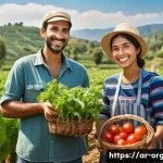 Home 13 유기농업 분야 자격증 종류 - **Prompt 1: Family Harvest in a Lush Organic Farm**
A serene, sun-drenched organic farm scene. A...